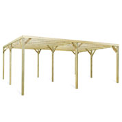 Carport Double en Bois MONZA 6 x 5 m - Burger